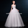 O mais novo Design Elegant Sweetheart Neckline Organza Vestidos de casamento nupcial